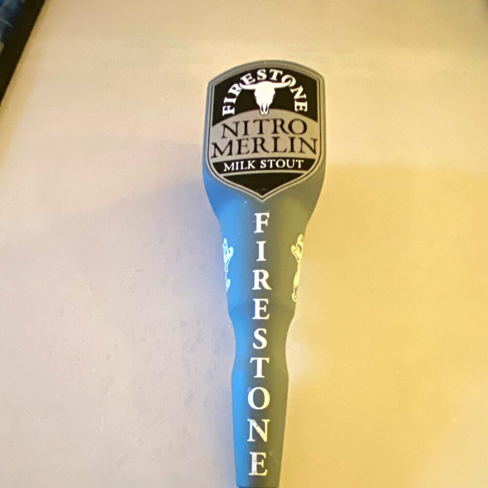 Firestone Nitro Merlin Milk Stout Beer Tap Handle Knob Breweriana